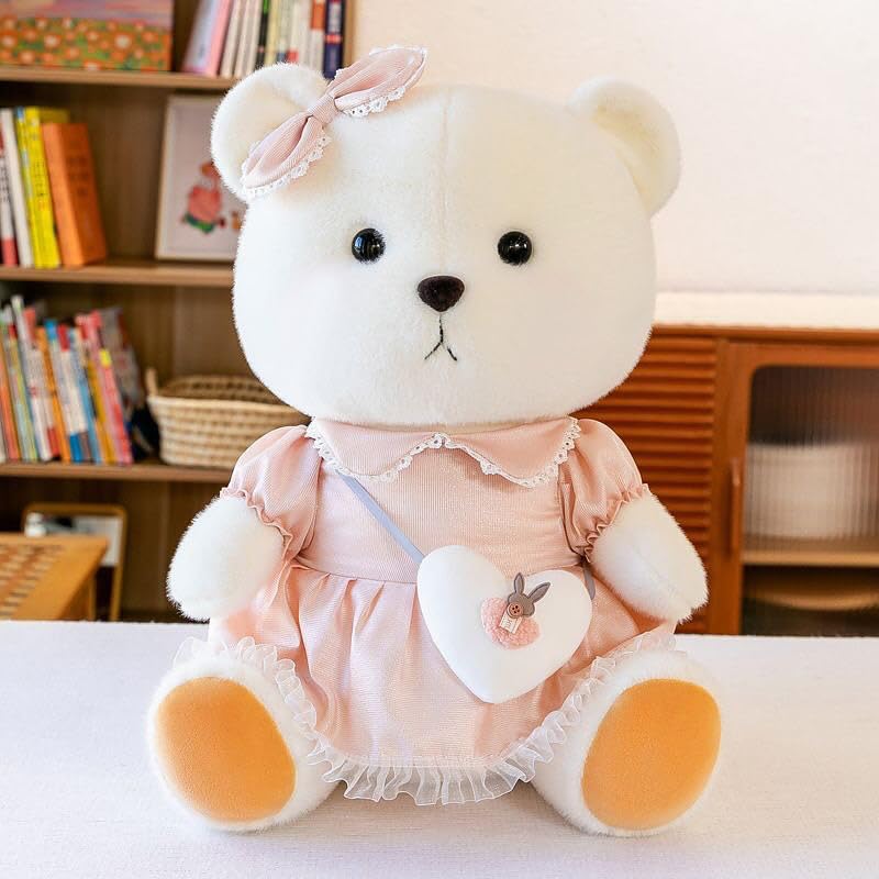 Image of Storescent Soft Toys for Kids - Stuffed Animal Plush Soft Toy for Boys & Girls | Plushie Toy Floral Dress Bear 35cm