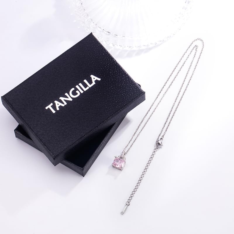 Ice Snowflake Cut Cubic Zirconia Necklace for Women, Dainty Solitaire Pendant Hypoallergenic Gift for Her, Stainless Steel 18"+2" Chain - Image 5