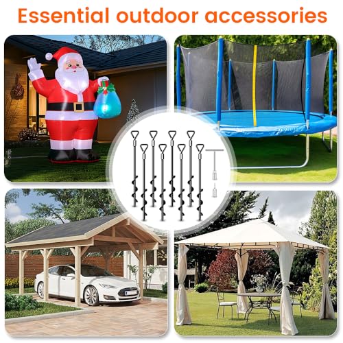 image for Pamofuper Ground Anchors Screw in Tent Stakes Heavy Duty Trampoline St