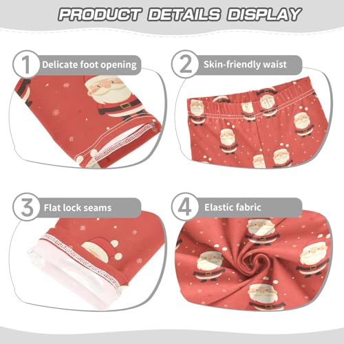 Pattern Santa Claus Girls Leggings Athletic Pants Tights Stretch Bottom3
