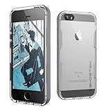 iPhone SE Case, Ghostek® Cloak Series for Apple iPhone SE 5S 5 Slim Protective Armor Case Cover | Tempered Glass Screen Protector | Aluminum Frame | TPU Shell | Lifetime Warranty Exchange (Silver)