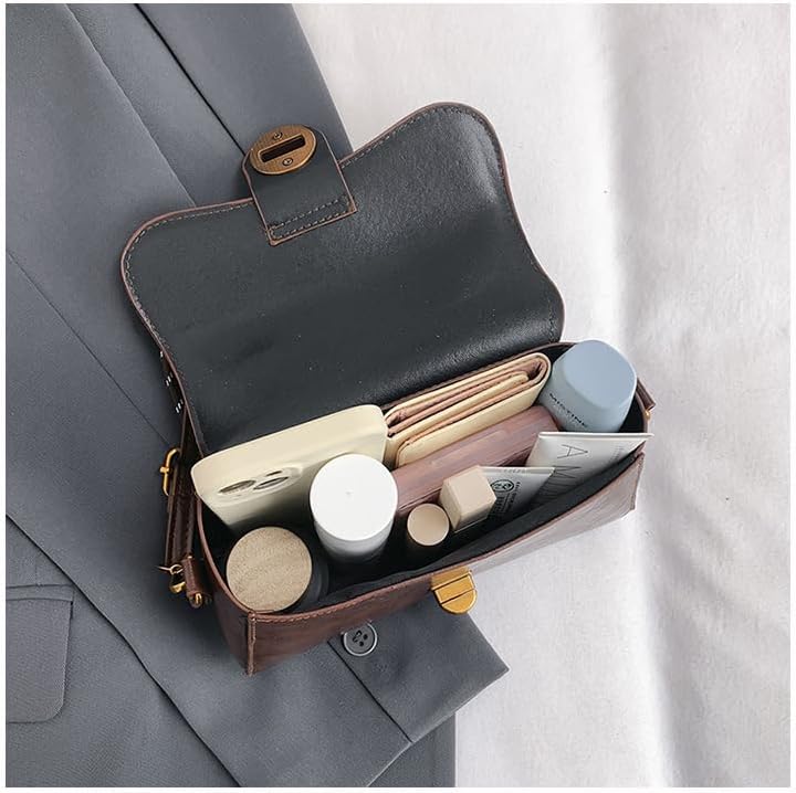 Shoulder Bags for Women PU Leather Single Shoulder Handbag Retro Clutch Purse Small Crossbody Bags Hobo Purses - Image 4