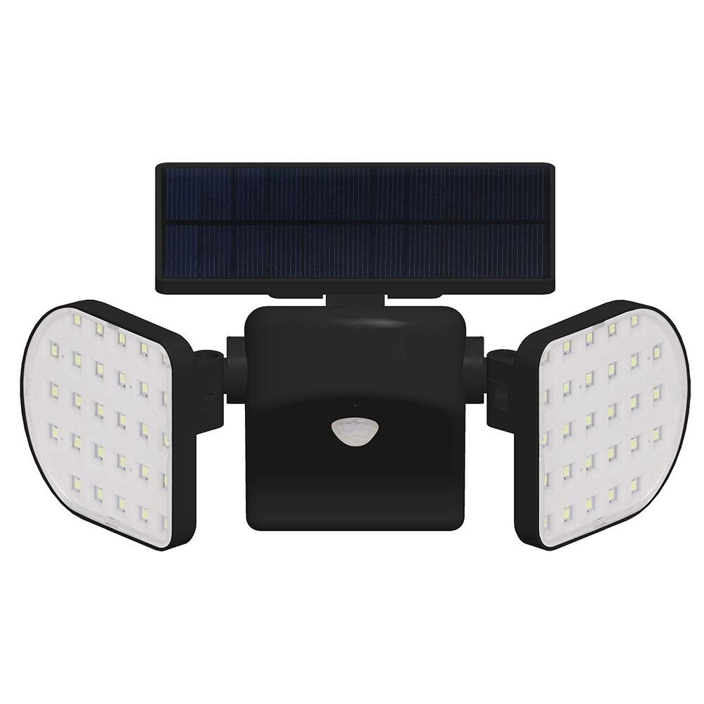 Feux solaires rotatifs 360° avec projecteur de cour orientable et moderne