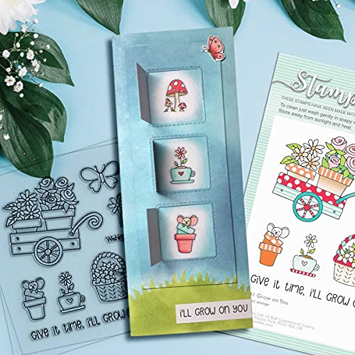 Clear Craft Stamp Set | Polkadoodles | Grow On You 4 x 4" Stamp Set | Photopolymer Clear Stamps for Papercrafting | Spring, Garden, Nature Themed Scrapbook Stamps - Image 3