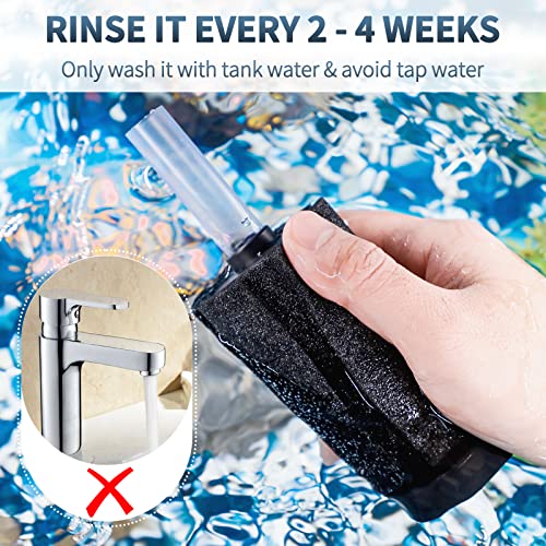 Image of Pawfly Aquarium Bio Sponge Filter Small Fish Foam Filter with Airline Tubing Suction Cups Check Valve Connectors and Control Valve for Fish Tanks up to 20 Gallons