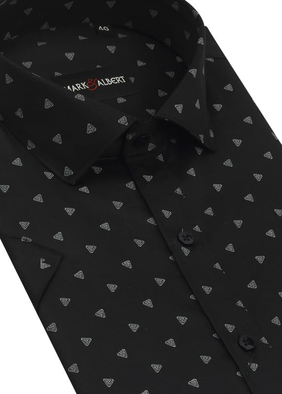Image of MARK & ALBERT Mens Half Sleeves Printed Shirt