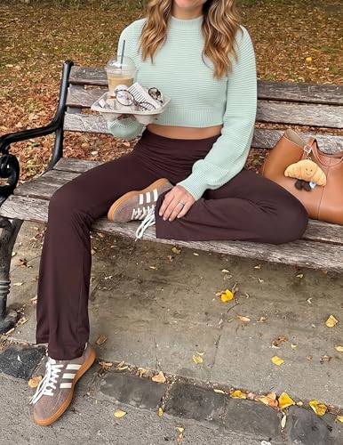 Image of ZESICA Women's Fall Mock Neck Cropped Sweaters 2026 Long Sleeve Soft Ribbed Knit Pullover Tops Winter Fashion Outfits