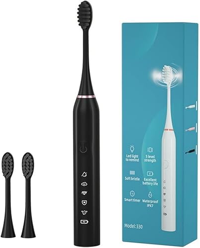 VOIV Cepillo de dientes eléctrico para adultos, cepillo de dientes eléctrico con temporizador, cepillo de dientes eléctrico para uso doméstico con