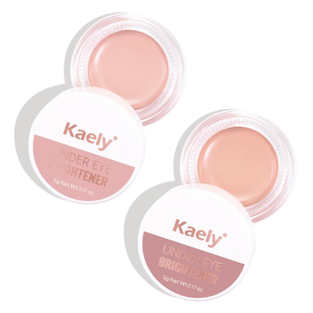 Kaely 2Pcs under Eye Brightener,Conceal Brighten Dark Circles,Color Correcting Pot Concealer for Dark Circles,Waterproof,Anti-Aging,Vegan Makeup & Cruelty-Free,01 Light Rose & 06 Rose Pink Kaely 2Pcs under Eye Brightener,Conceal Brighten Dark Circles,Color Correcting Pot Concealer for Dark Circles,Waterproof,Anti-Aging,Vegan Makeup & Cruelty-Free,01 Light Rose & 06 Rose Pink