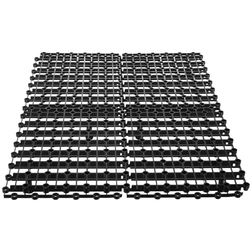 SUPVOX Rejilla Modular de Soporte para Fuente de Jardín, 4 Piezas Negras con 80 Patas, Estructura Ajustable para Estanques Exteriores, Rejilla Resistente para Cuenca y Filtro de