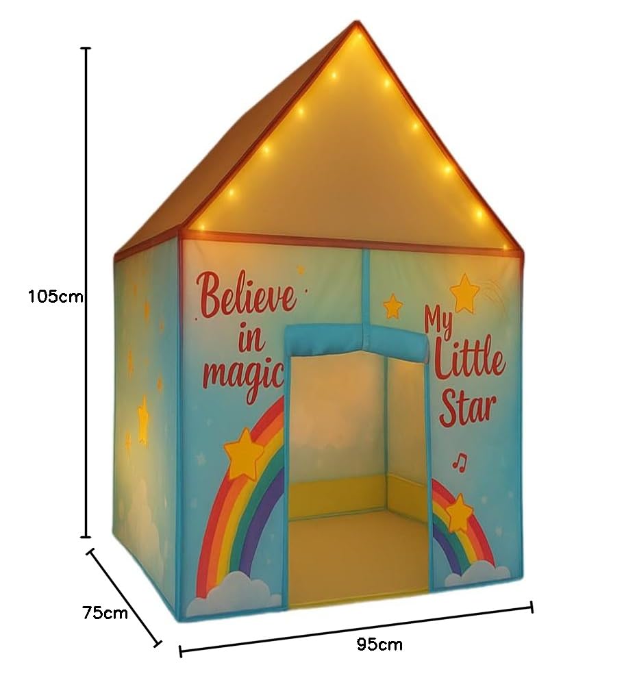 Image of Trocshop Unicorn Tent House for Boys & Girls | Foldable Toy House for Indoor & Outdoor Fun | Tent House for 2+ Years | 75Lx 95Wx 105H cm | Playhouse for Kids | Safe & Portable Kids House Tent - Pink