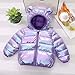 Bear Ear Hoodie for Kids Gradient Full Zip Up Long Sleeve Sweatshirts Fleece Fall Winter Cute Jackets with Pockets Dark Purple,90 Dark Purple,90