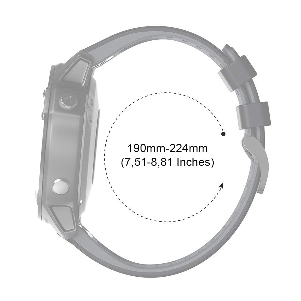 NotoCity Cinturino per Garmin Fenix 6X/Fenix 6X PRO/Fenix 3/Fenix 3 HR/5X/Fenix 5X Plus/, 26mm Cinturino di Ricambio in Silicone, Braccialetto Quick-Fit, Colori Multipli.