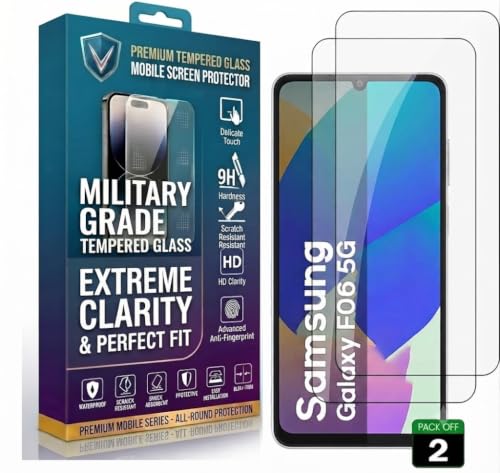 Image of PremiumTempered Glass for Samsung F06 5G Screen Protector,9H Hardness,HD Clarity,Scratch-Resistant & Case-Friendly (Pack-2)