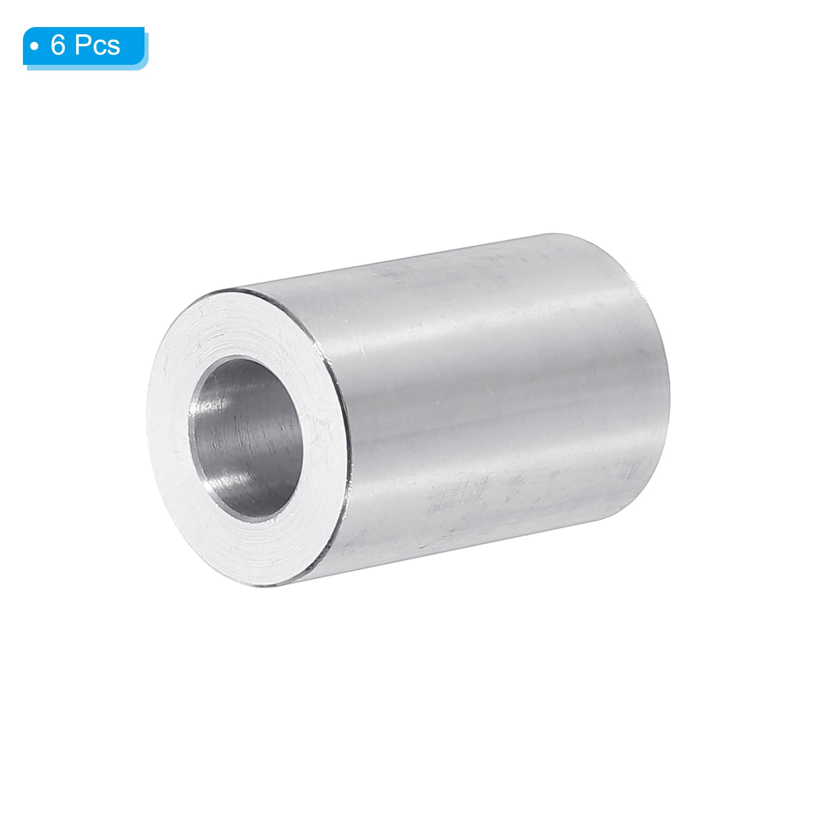 PATIKIL M10 Aluminum Spacers, 6pcs 3/8" x 3/4" Round Metal Spacers for 3/8 or M10 Screw Bolts - Image 3