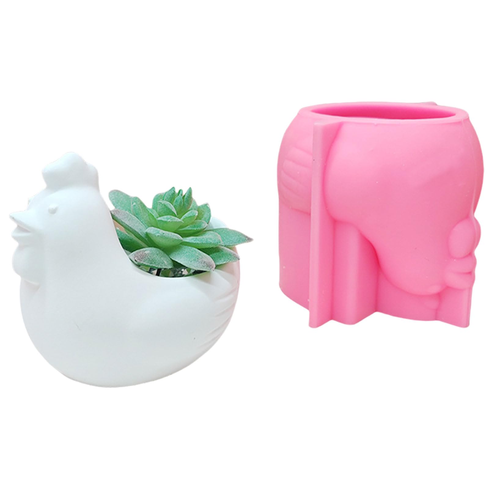 NEWFT Resin Cup Succulents Planter Silicone Molds for Epoxy Resin, Home Decoration, Cement Clay Flexible Silicone Craft Molds