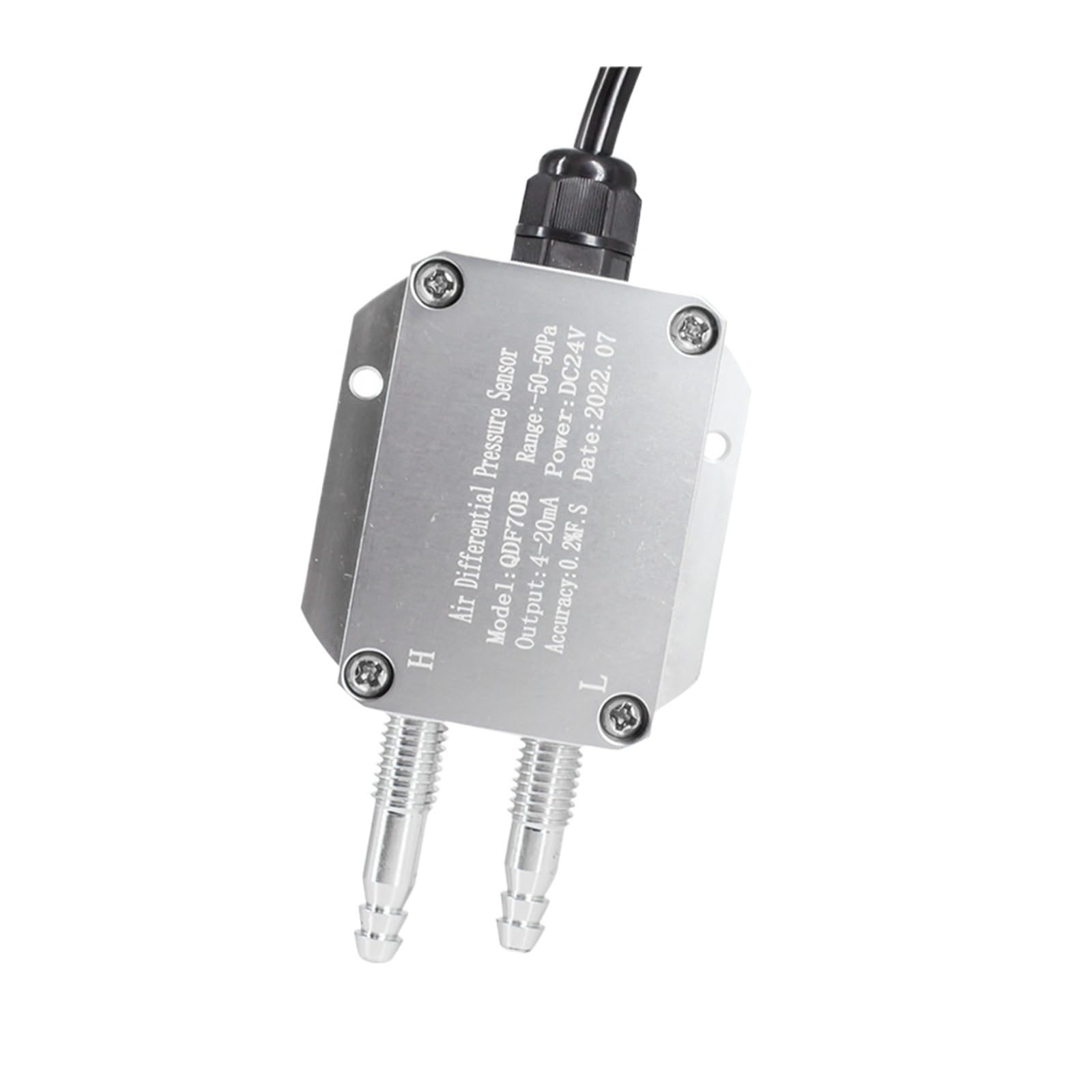 Transmisor de presión diferencial, sensor presiones diferenciales aire viento 0~500 KPA, 4-20 mA 0-10 V 0-5 1-5 salida RS485 1 pieza(0-300pa,RS485 Output)