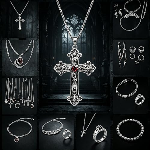 Image of Mystery Jewelry Jar Set 33-35 Pcs Surprise Jewelry Box for Women | Includes Necklaces, Earrings, Rings and Bracelets, Alternative Fashion Romantic Present for Her, Halloween&Christmas day