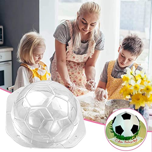 Molde de silicona de fútbol fácil de desmoldar para postres y jabones decorativos sin roturas 6