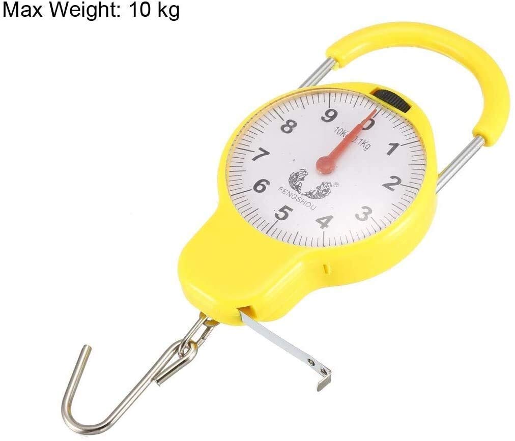 Generic Spring Handle Ladder 10kg ABS Plastic Portable Hanging Pocket Scale Dial Weight Scale