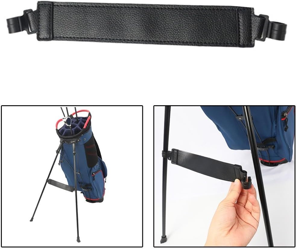 Bag Leg Strap, Adjustable Stand Bag Tether & Bag Leg for Stand Bags, PU Bag Accessory Leg Lock Fixation Holder, Black