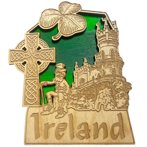 Imán decorativo rectangular de recuerdo de Irlanda