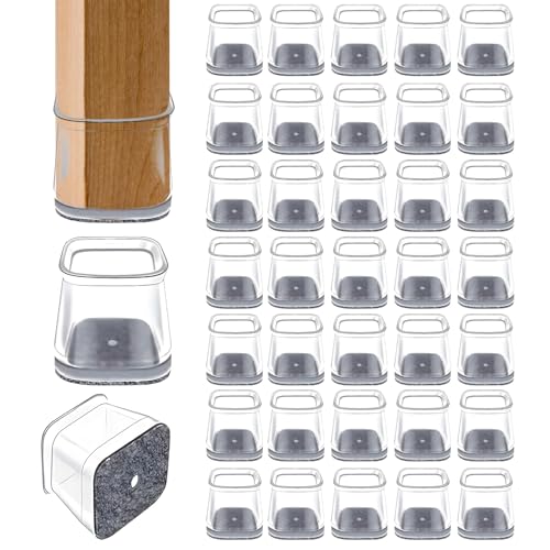 35 Stück Stuhlbeinkappen stuhlsocken für 13-19mm eckige stuhlbeine eckige Stuhlbeinschoner Stuhlbeine weich-elastischer Bodenschoner zum Schutz von Parkett Fliesen Böden Schutzkappen gegen Kratzer