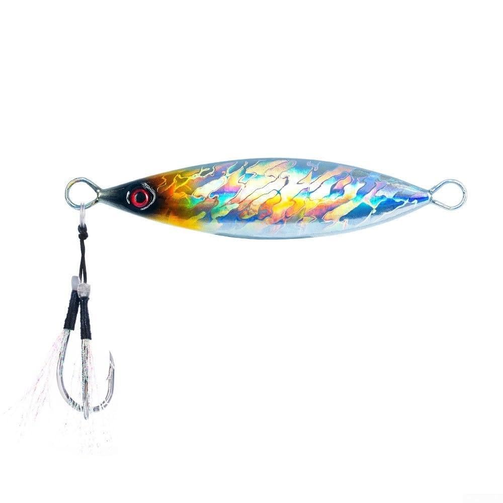 Slow Falling Metal Jig 100g for Vertical Jigging Saltwater Applications Boat and Shore Casting Compatible with Deep Water Predators (100g 3#)
