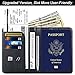 Passport Holder Cover Wallet Travel Essentials Leather Travel Wallet Rfid Blocking Case Vacation Travel Must Haves Travel Accessories for Men Women (116#Black)