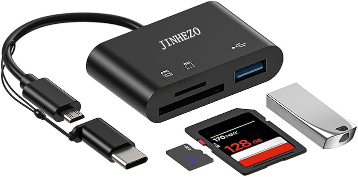 Sd Card Reader for iPhone iPad Camera,Dual Card Slot Memory Card Reader Supports SD and TF Card Trail Camera Viewer Sd Card Adapter Portable Micro Sd Card Reader
