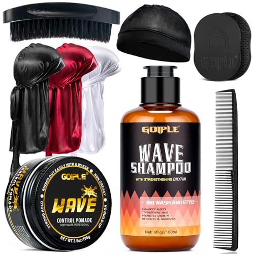 Wave Pomade for Men Strong Hold Easy Wash Hair Cream Grease,Wavy Hair Shampoo Hydration Shampoo Promotes Layered Waves