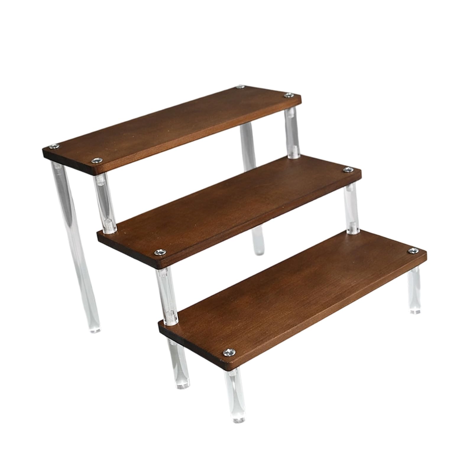 ZBIianxer Multi Levels Wooden Rack for Displaying Action Figures and Sweet Treats Display Stand for Model Cars Handcrafted Treat Planner