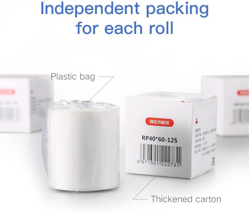 B1 B21 B3S Label Maker Tape, 3 Rolls Adapted Label Print Paper Mini Labels Sticker 1.57"x 1.18" (40x30mm) Standard Laminated Office Container Labeling Tape Replacement for B1 Label Maker (White) - Image 5