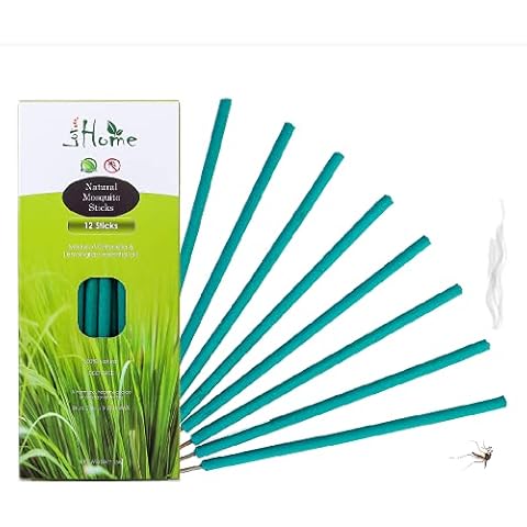 Mosquito Repellent Stick, Citronella & Lemongrass Incense Sticks, 12 Jumbo Sticks Per Box Cover