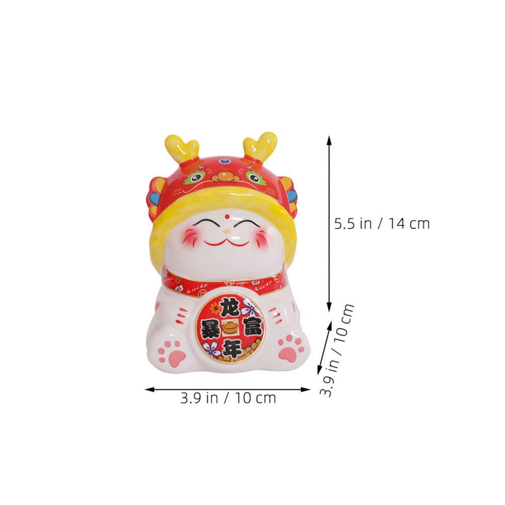 Glückskatze Spardose Aus Keramik Dekorative Maneki Neko Figur Mit Vielseitiger Nutzung Für Münzen Geldscheine Stilvolle Tischdekoration Für Katzenliebhaber