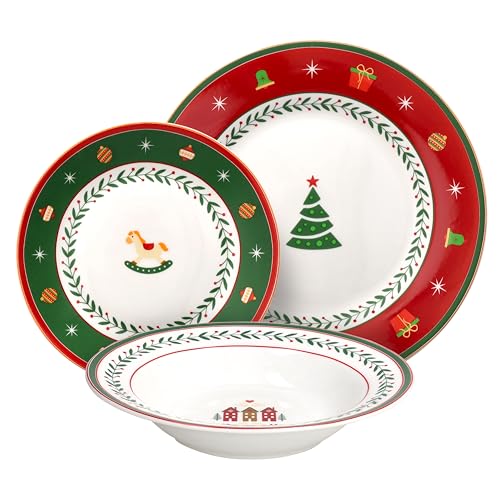 Tognana Christmas Toy, Servizio piatti 18 pezzi per 6 persone,