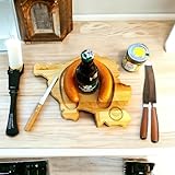 Saarlandbrett als Frühstücksbrettchen aus Holz, Legendärer Lyoner-Stubbi Style, für Saarländer, Lusitge Geschenkidee aus Holz