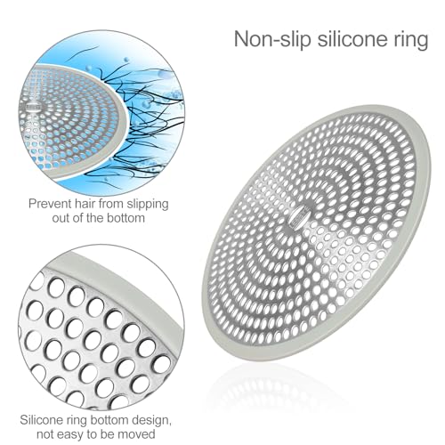 image for LEKEYE Shower Drain Hair Catcher | Strainer | Shower Stall Drain Cover