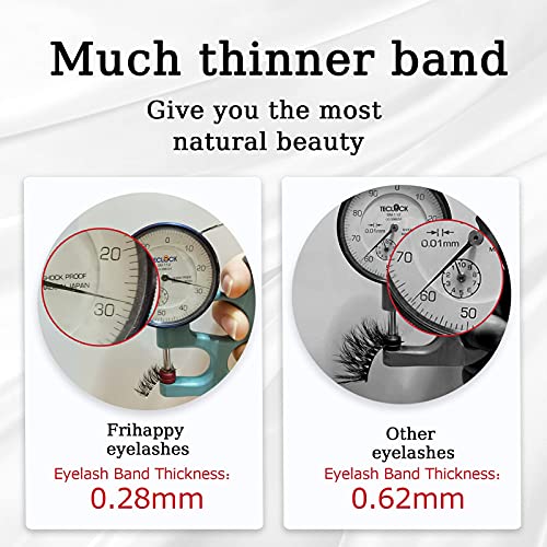 False Eyelashes Wispy Natural Look Lashes 5 Pairs Soft Faux Mink Lashes 3D 6D Volume Fluffy Frihappy Fake Eyelashes Packs Dw4 #TOP7