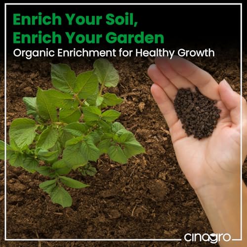 Image of Cinagro Organic Manure for Plants (5 Kgs), 100% Natural Cow Dung Fertilizer, Fine Powder Compost, Soil Enricher for Home & Garden, Boosts Growth, Fixes Nitrogen, Releases Phosphorus & Potassium
