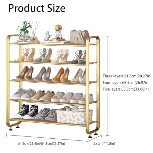 Étagère à chaussures modulable en acier pour optimiser l'espace du salon