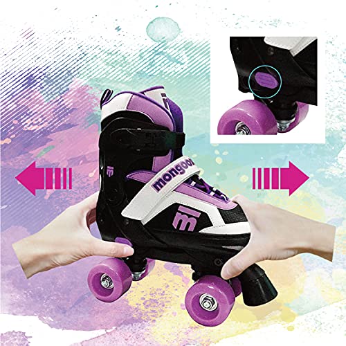 Mongoose Girl's Quad Roller Skates, Large #TOP2