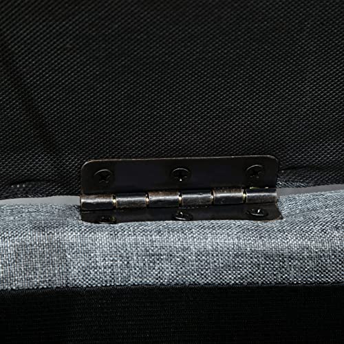 Homcom 51 Large Tufted Linen Fabric Ottoman Storage Bench With Soft Close Top - Heather Grey #TOP7