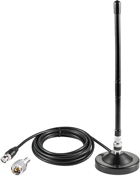 Long Range 27MHz Heavy Duty Magnetic Base Station Soft Whip CB Radio Antenna Kit for Cobra Midland Uniden Maxon President Anytone Vehicle Car Truck Mobile Handheld CB Radio Police Scanner, Eifagur