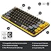 Logitech POP Keys Mechanical Wireless Keyboard with Customizable Emoji, Durable Compact Design, Bluetooth or USB Connectivity, Multi-Device, OS Compatible - Blast Yellow