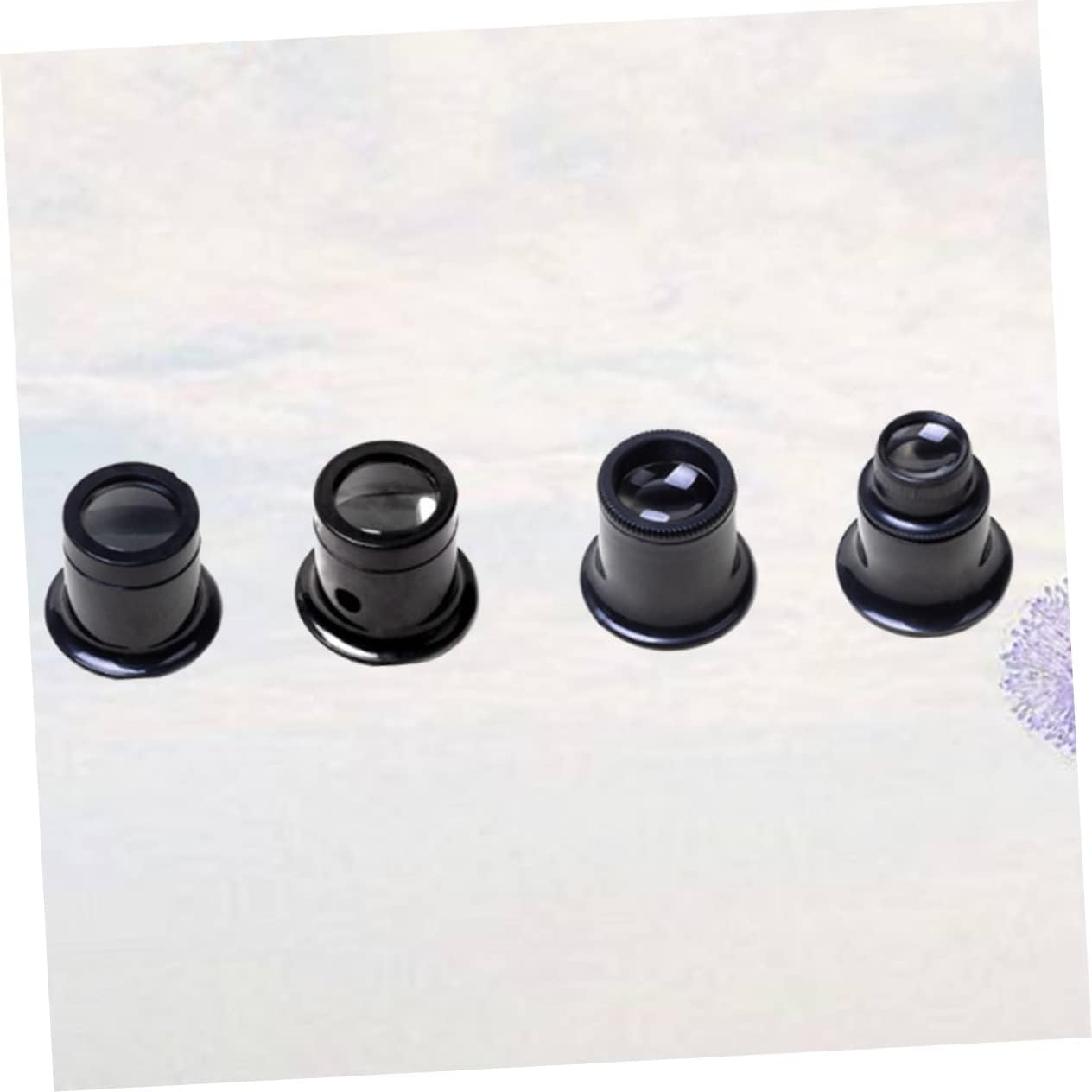 Tofficu 8pcs Optical Magnifier Loupe Magnification Jewelry Magnifying Glass Light Magnifying Glasses for Reading and Inspection