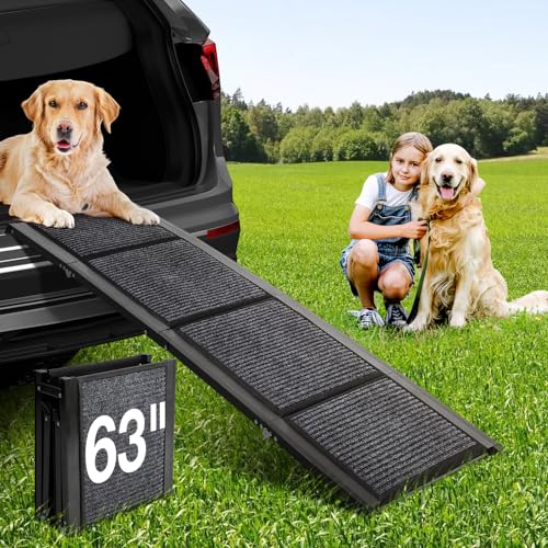 Dog Ramp for Car,63' x 17' Wide Folding...