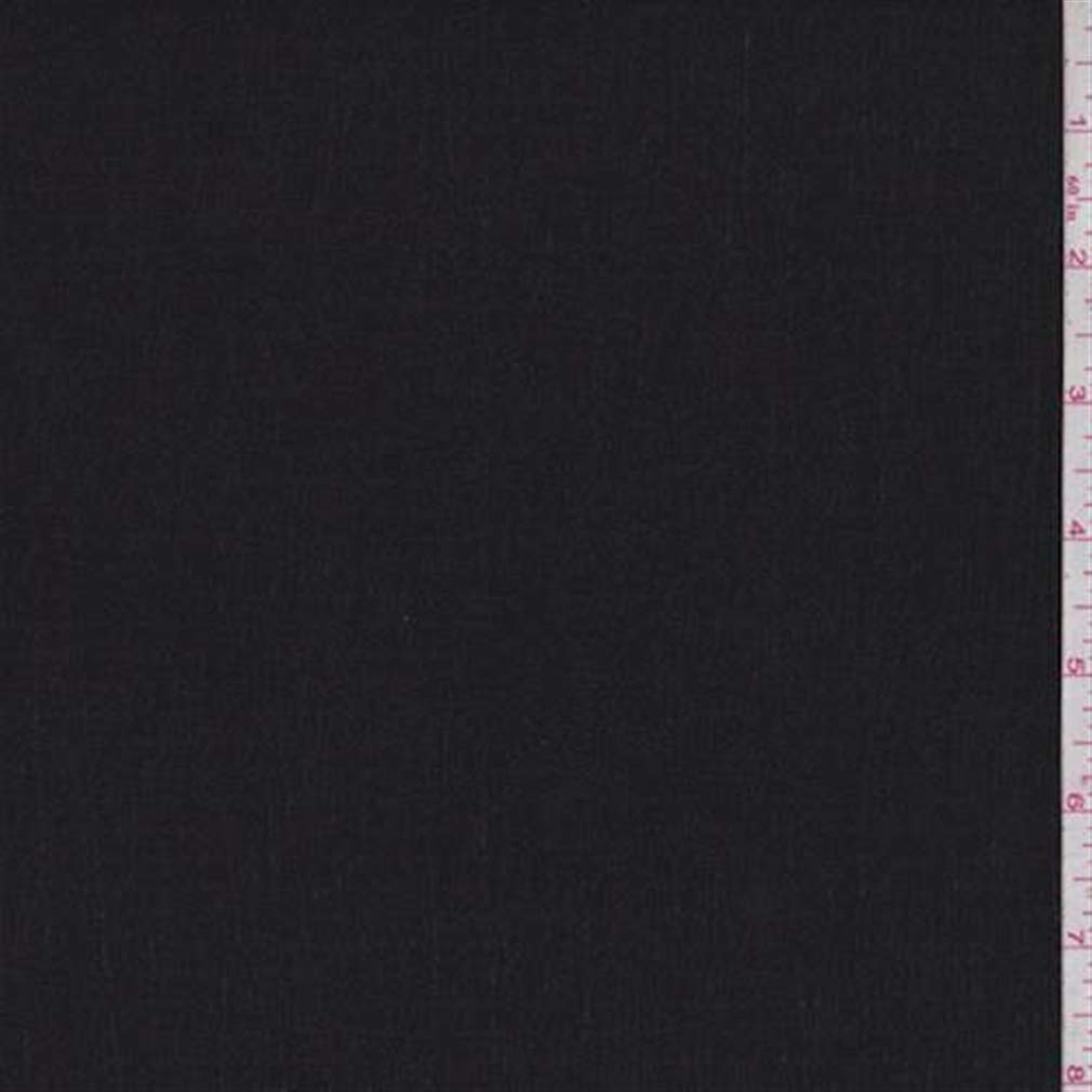 Jet Black Crinkled Gauze, Fabric by The Yard