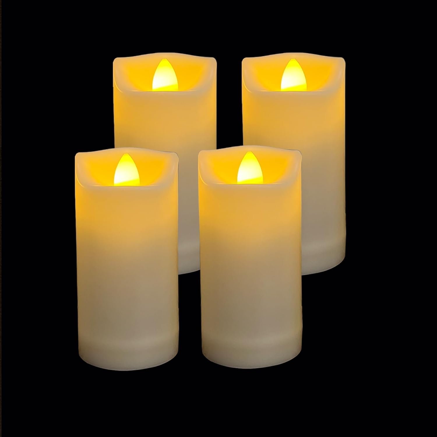 EZiGarden LED Flameless Outdoor Waterproof Candles, 2” X4” Plastic Battery Operated