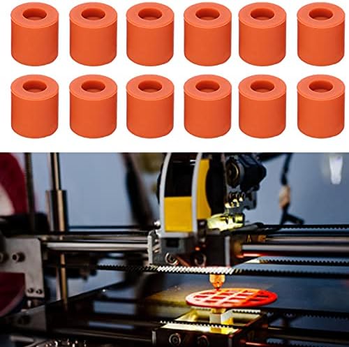 Jenngaoo 12Pcs Silicone Solid Column, 16MM Height 0.62 in Stable Hotbed Tool Hot Bed Leveling Column 3D Printer Silicone Buffer Bottom Connect